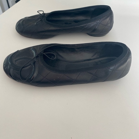 Chanel Cambon Black on Black Ballet Flats - Picture 7 of 14